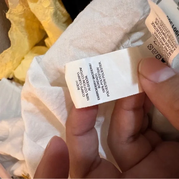 LUCKY BRAND Embroidered White Blouse with Gold Accents - Picture 7 of 7